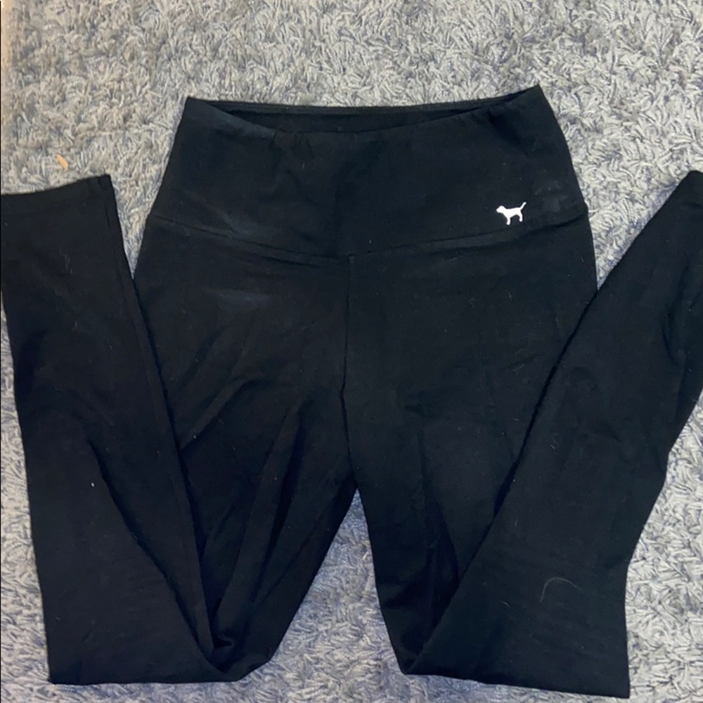 PINK -black yoga pants